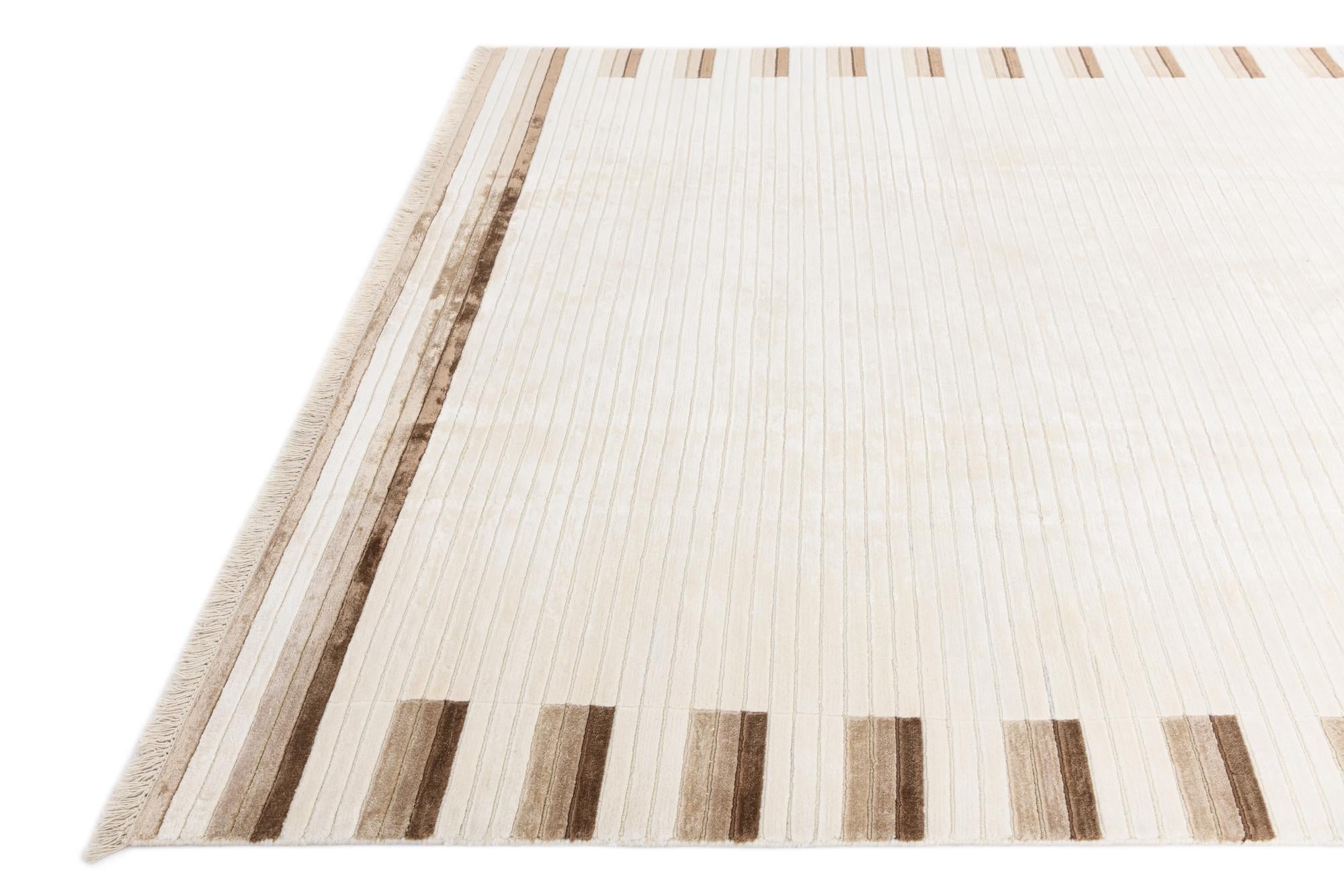 6' 5 x 9' 8 Hand Knotted Darya Wool Rug
