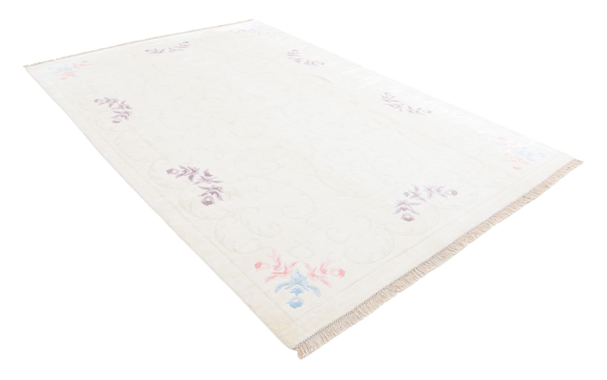 6' 7 x 9' 11 Hand Knotted Darya Wool Rug