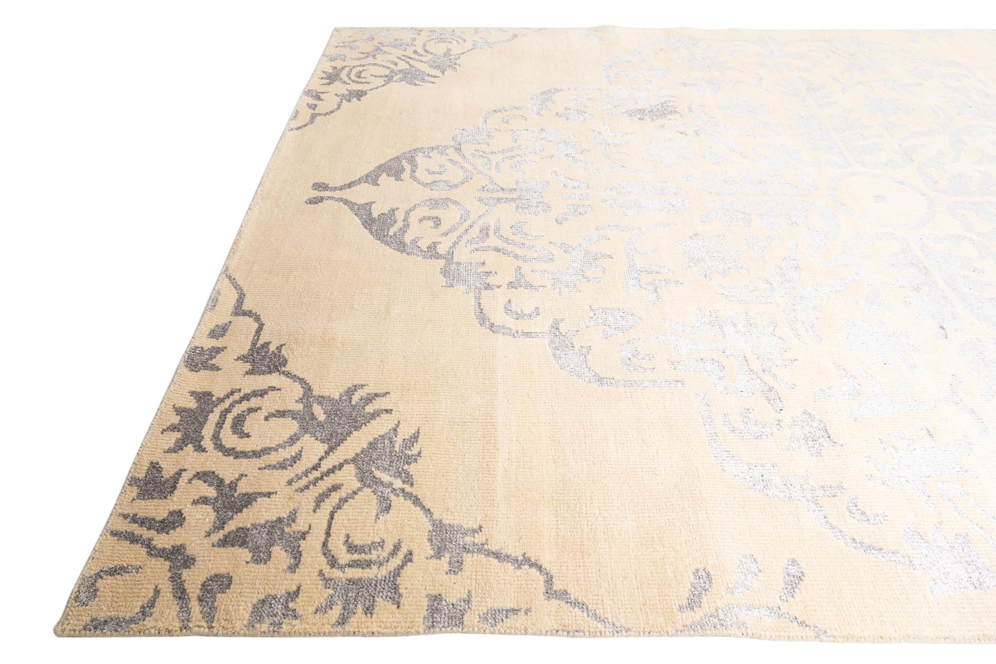 9' x 12' 10 Hand Knotted Darya Rug