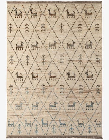 6' 8 x 9' 2 Hand Knotted Darya Wool Rug