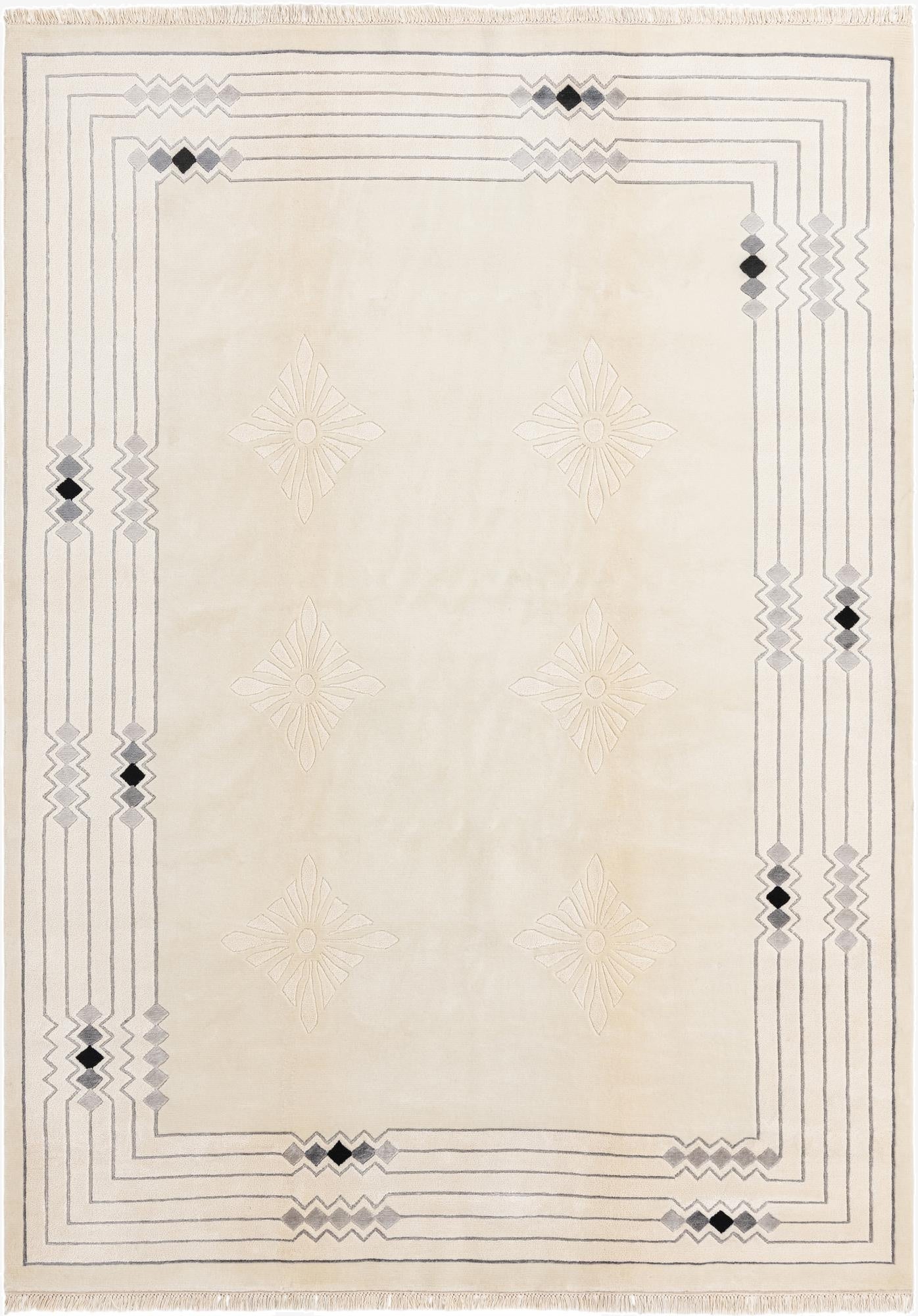 6' 10 x 9' 6  Hand Knotted Darya Wool Rug