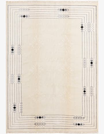 6' 10 x 9' 6 Hand Knotted Darya Wool Rug