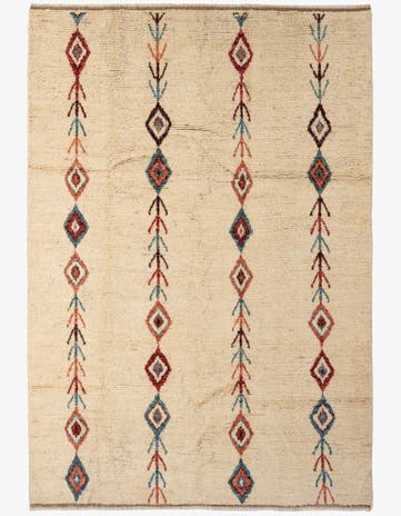 6' 8 x 9' 8 Hand Knotted Darya Wool Rug