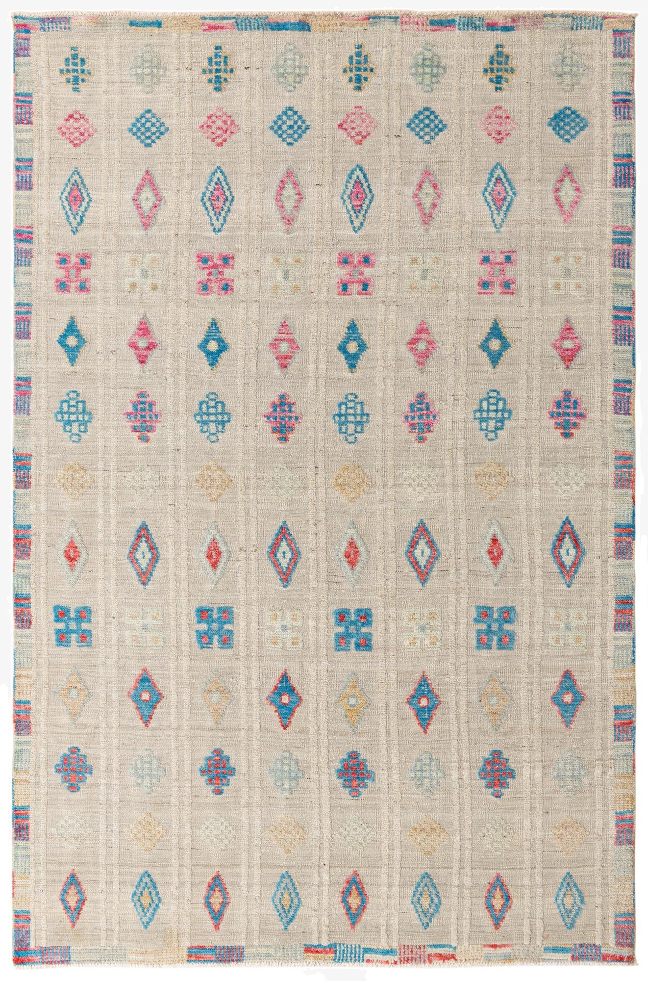 6' 5 x 10' 2  Hand Knotted Darya Wool Rug