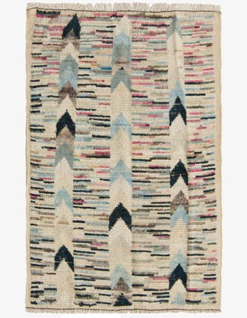 3' 7 x 6' 2 Hand Knotted Darya Wool Rug