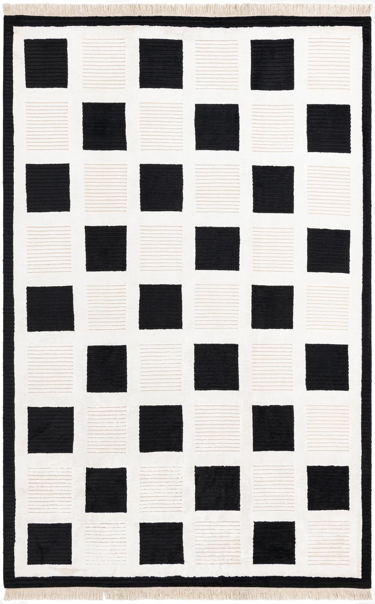 6' 7 x 9' 10  Hand Knotted Darya Wool Rug