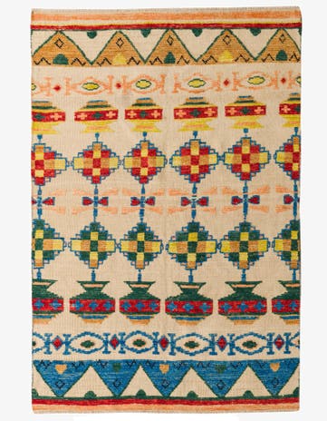 5' 8 x 8' 3 Hand Knotted Darya Wool Rug