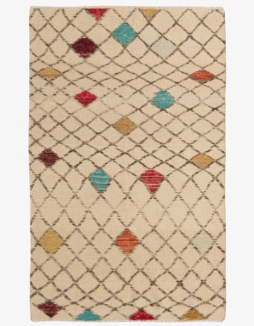 4' x 6' 4 Hand Knotted Darya Wool Rug