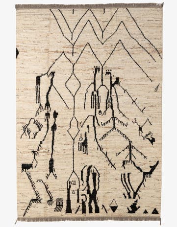 6' 8 x 9' 9 Hand Knotted Darya Wool Rug