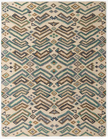 8' x 10' 7 Hand Knotted Darya Wool Rug