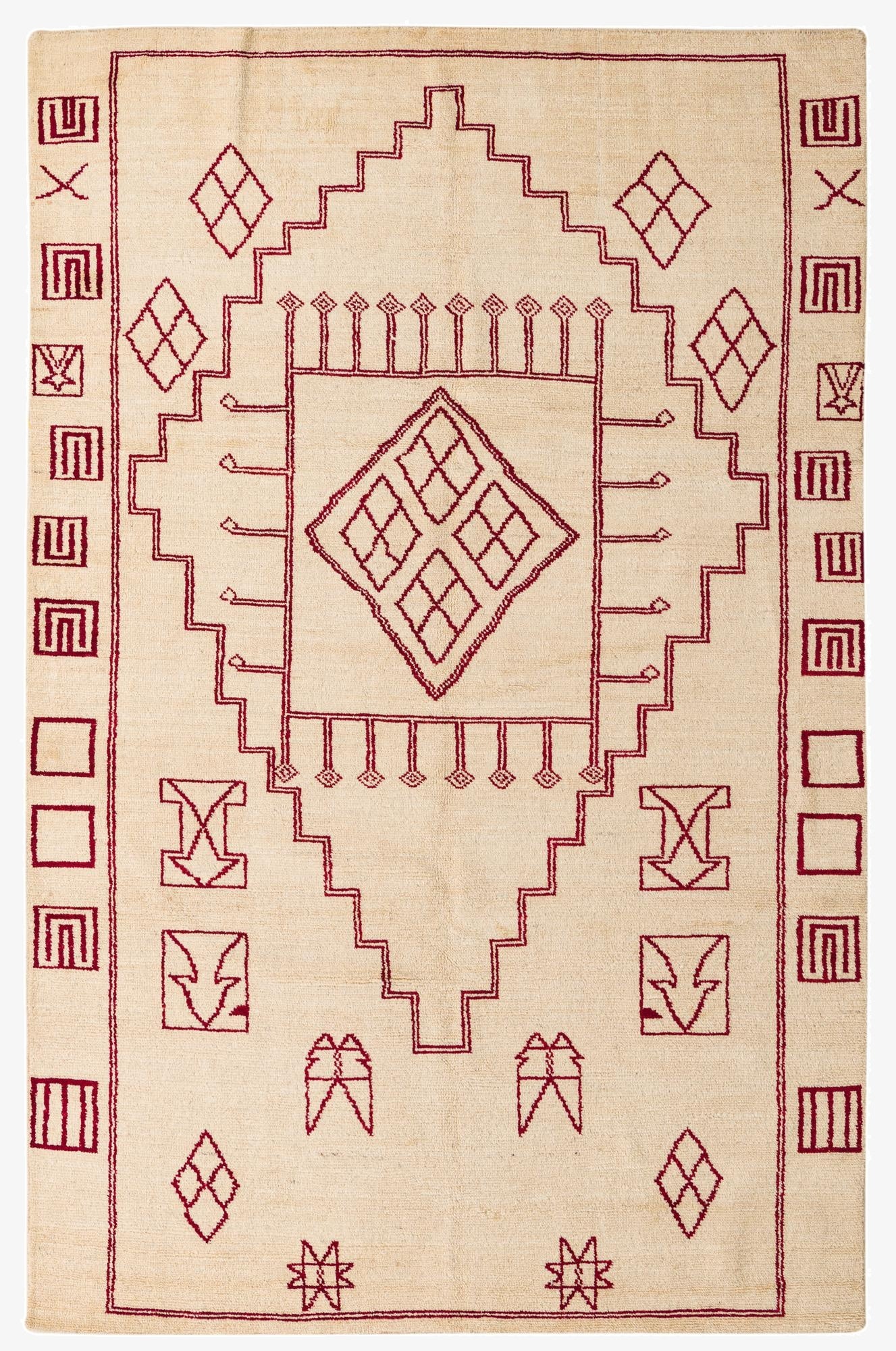 6' 6 x 10'  Hand Knotted Darya Wool Rug