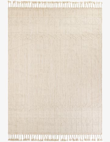 Ivory Easy-Clean Eco Bohemian Indoor / Outdoor Rug