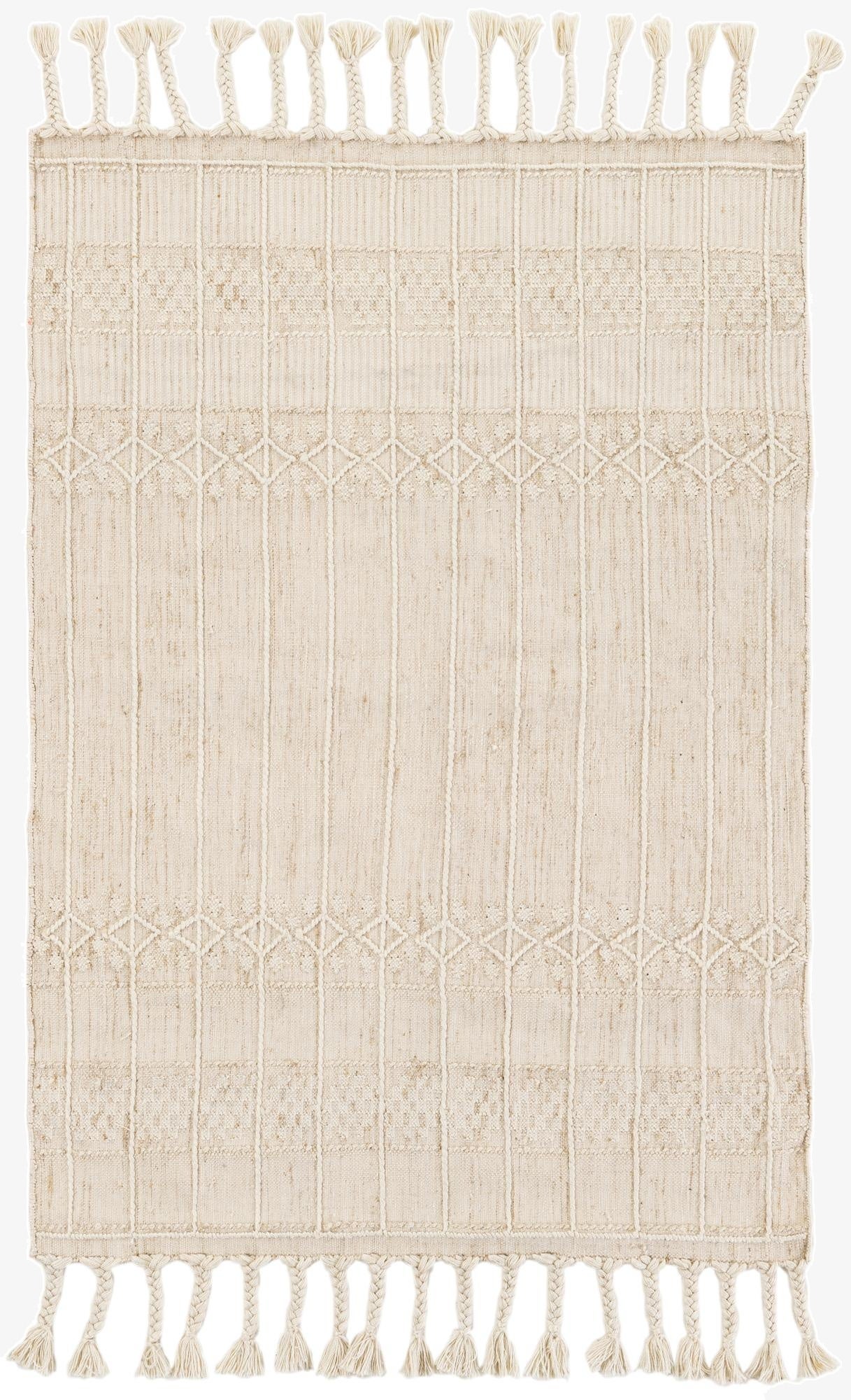 4' 1 x 6' 1  Washable Eco Bohemian Indoor / Outdoor Rug