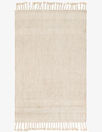 Ivory Easy-Clean Eco Bohemian Indoor / Outdoor Rug