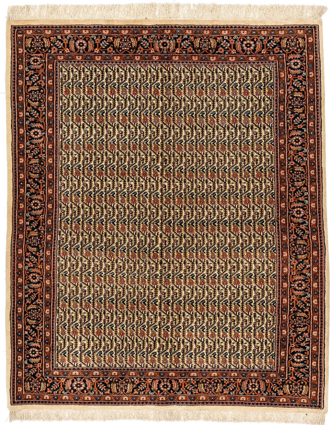 4' 8 x 6' 5 Hand Knotted Farahan Oriental Wool Rug