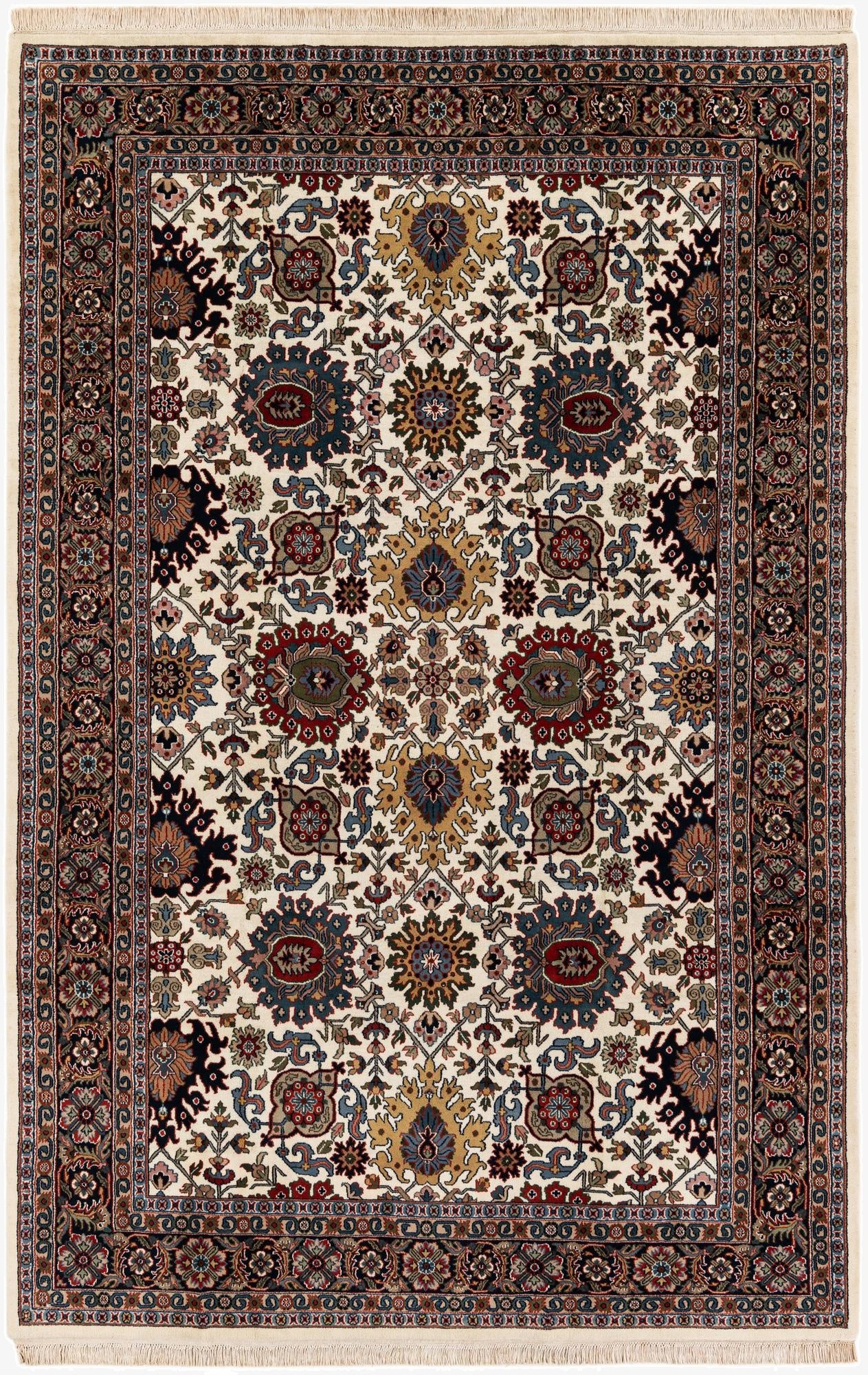 6' 5 x 10'  Hand Knotted Farahan Wool Rug
