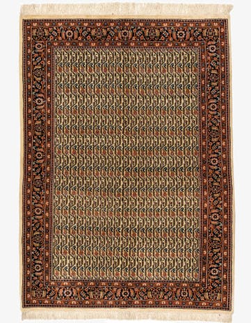 4' 8 x 6' 5 Hand Knotted Farahan Oriental Wool Rug