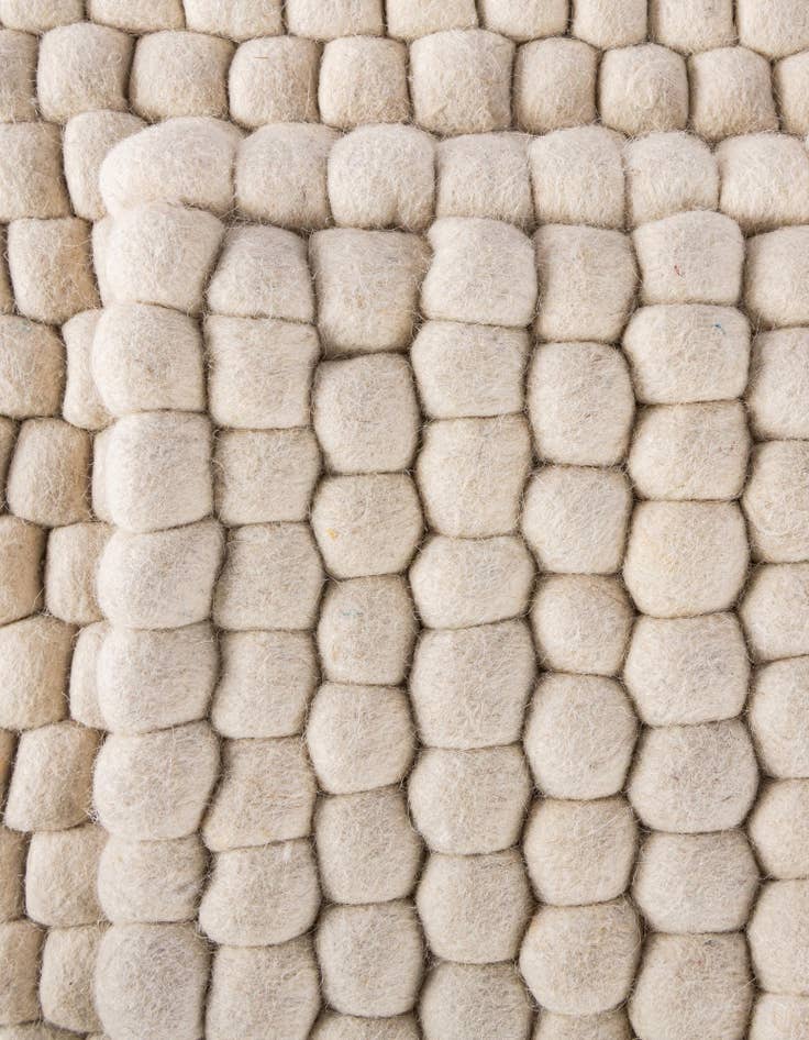 Detail image of 8' x 10' Felt Ball Wool Rug