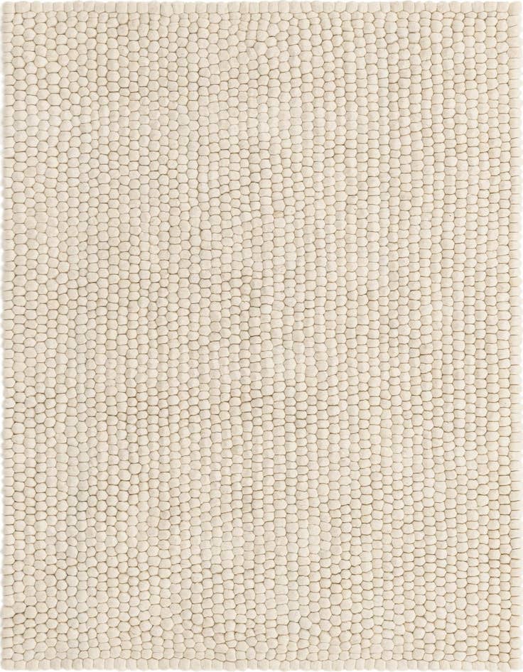 Detail image of 4' 1 x 6' 1 Felt Ball Wool Rug