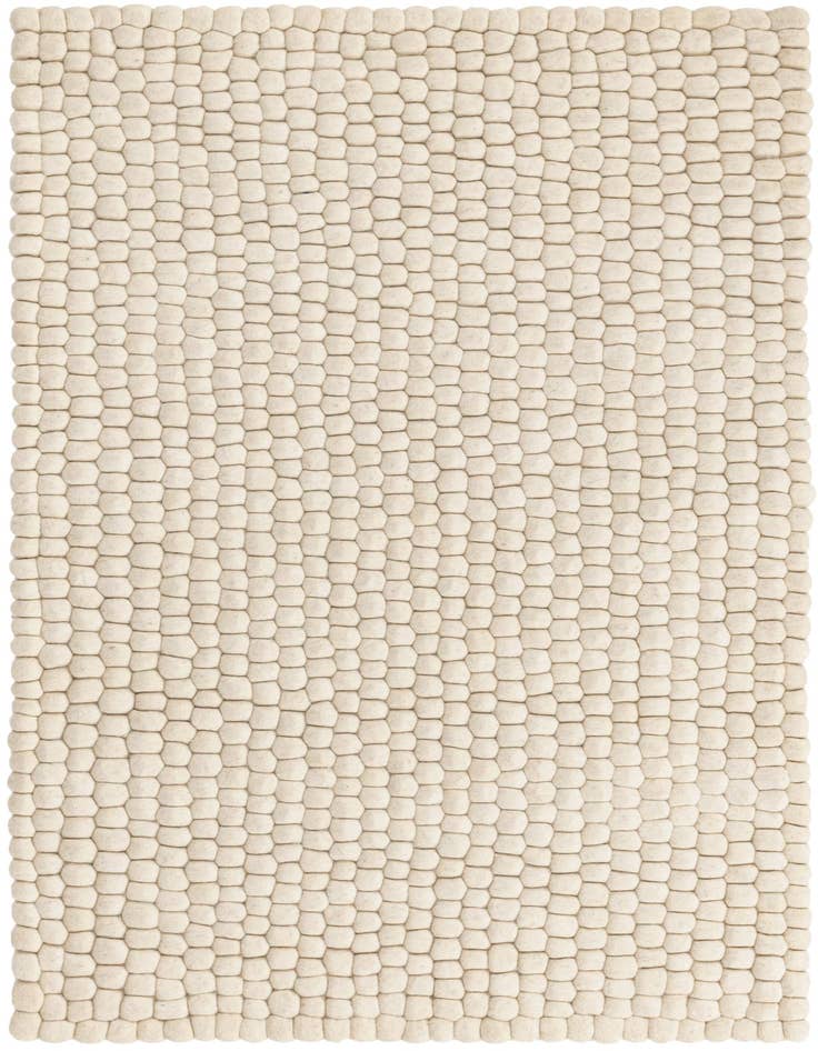 Detail image of 3' 3 x 5' 1 Hand Woven Felt Ball Wool Rug