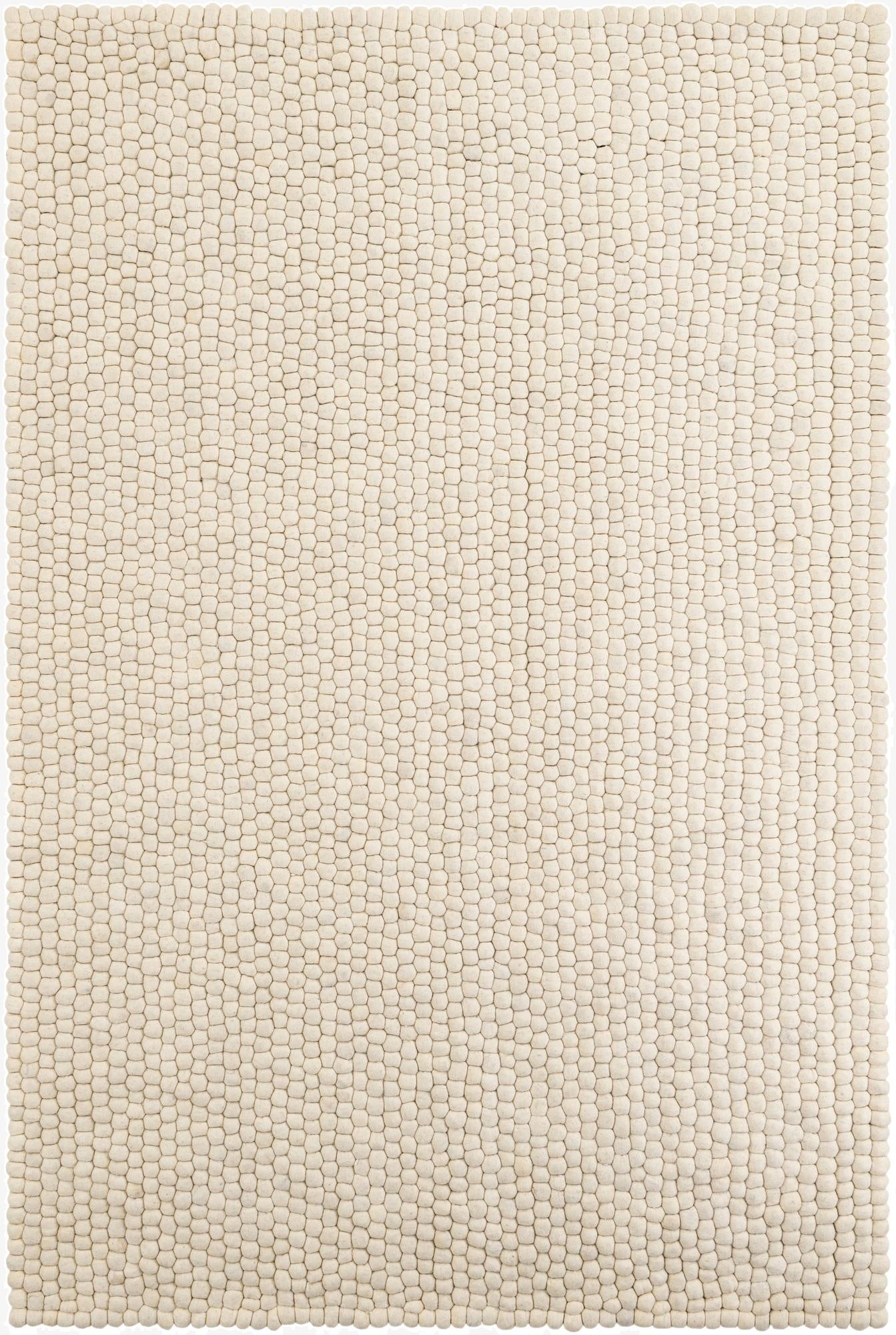 6' 1 x 9' Felt Ball Wool Rug