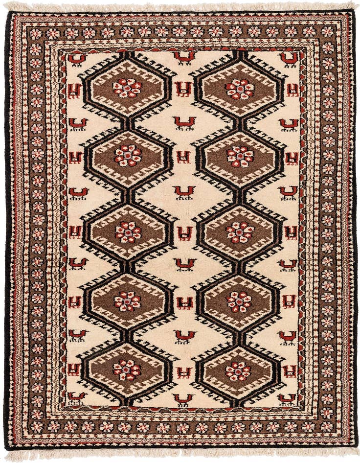 Detail image of 4' 4 x 6' 8 Hand Knotted Gabbeh Wool Rug