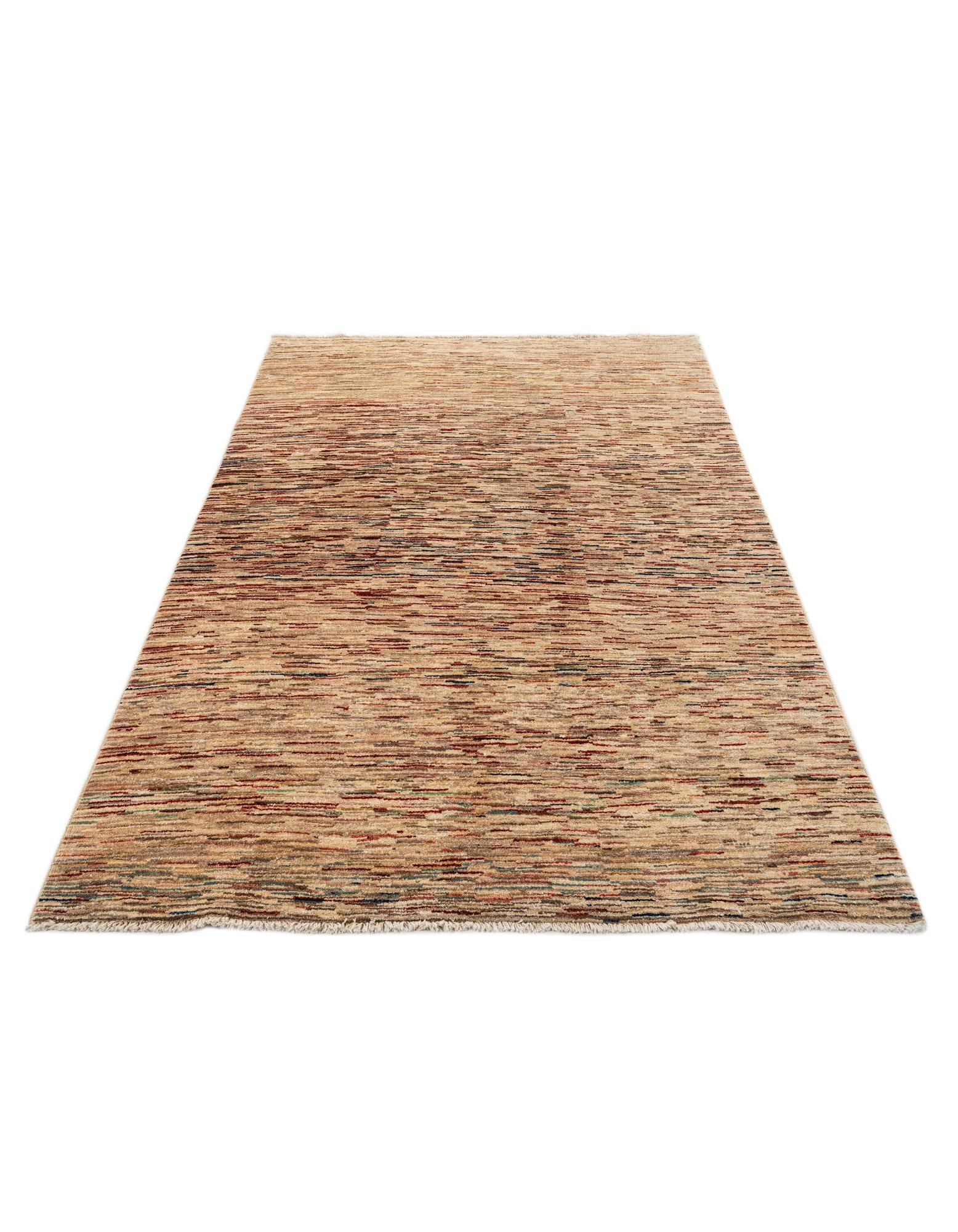 5' 1 x 6' 8 Hand Knotted Gabbeh Wool Rug