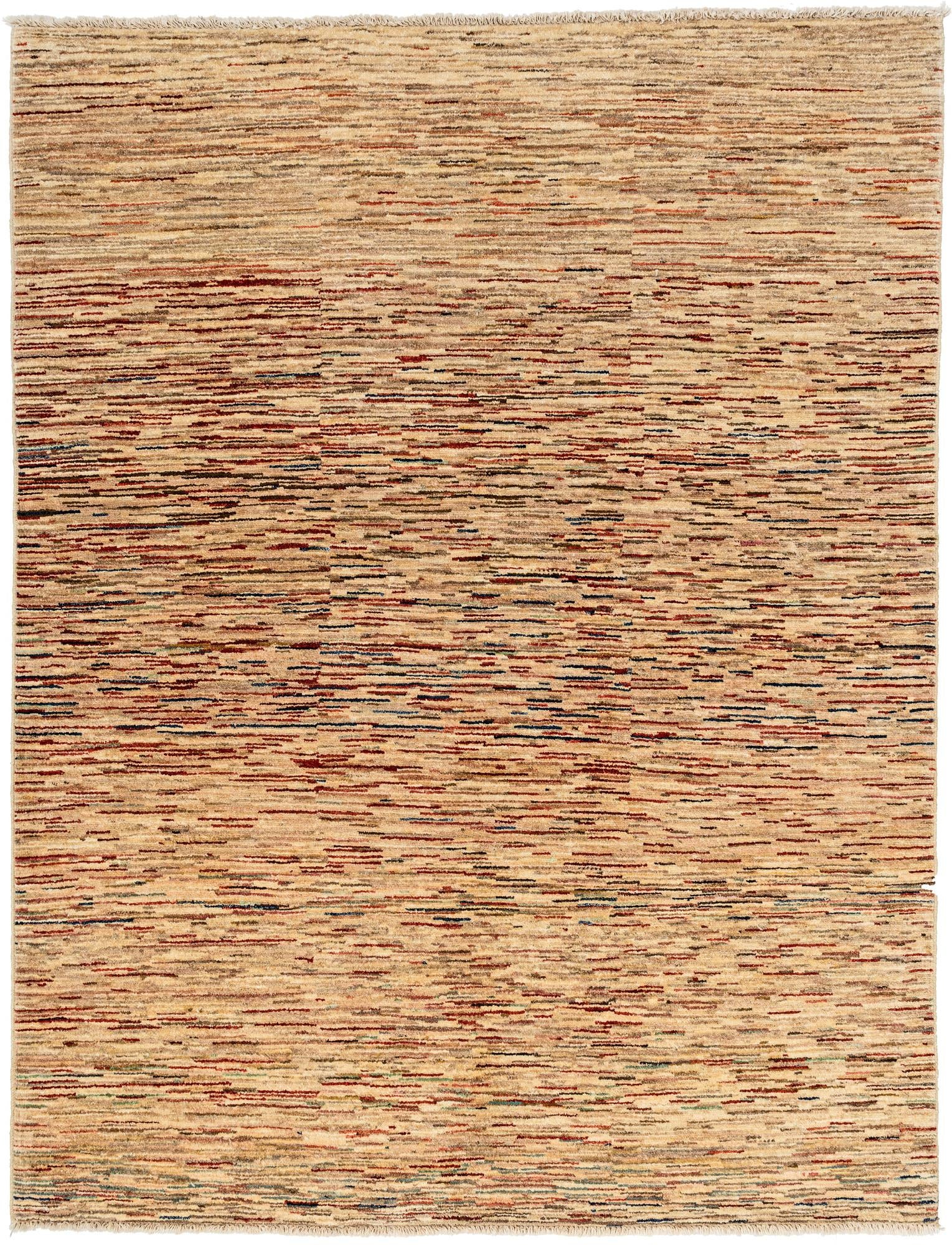 5' 1 x 6' 8 Hand Knotted Gabbeh Wool Rug