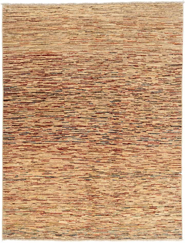 5' 1 x 6' 8 Hand Knotted Gabbeh Wool Rug