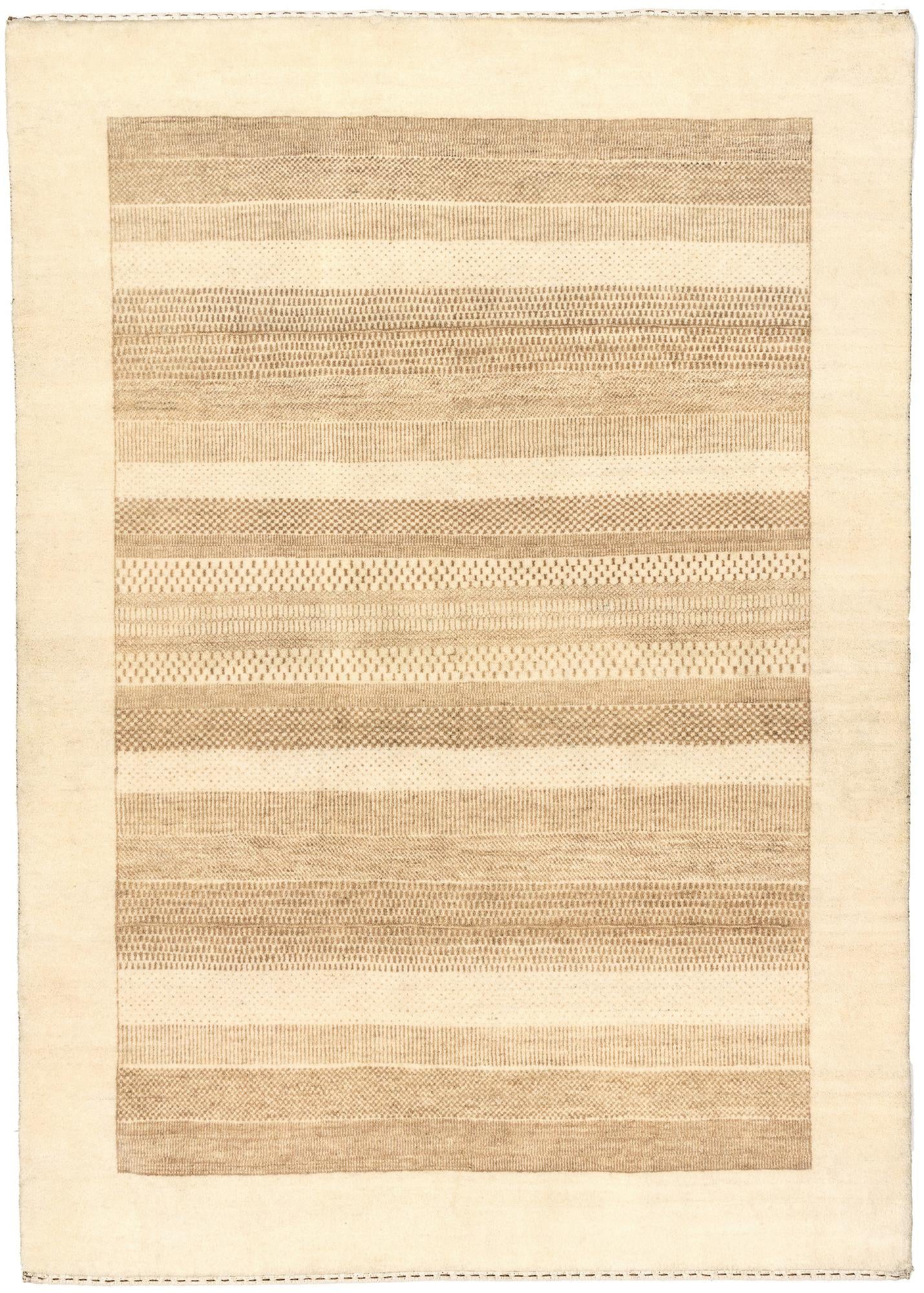 4' 10 x 6' 10 Hand Knotted Gabbeh Wool Rug