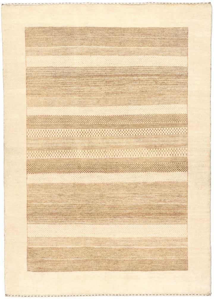 4' 10 x 6' 10 Hand Knotted Gabbeh Wool Rug