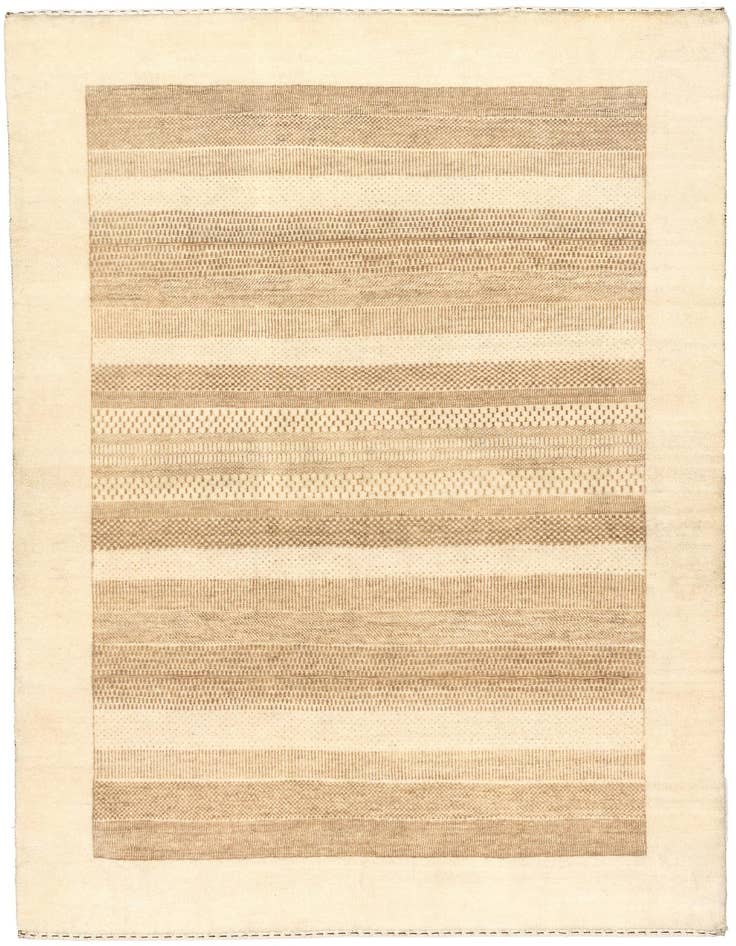 Detail image of 4' 10 x 6' 10 Hand Knotted Gabbeh Wool Rug