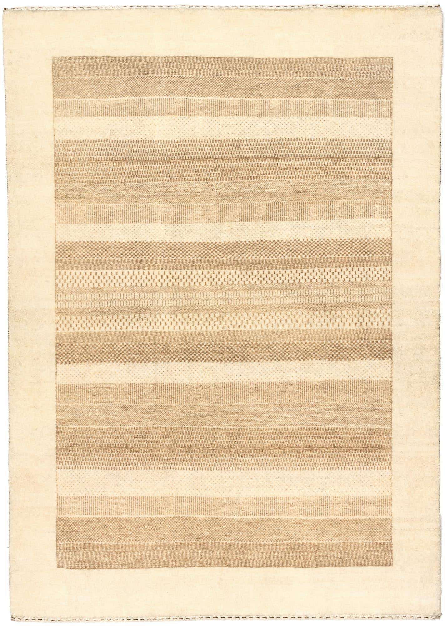 4' 10 x 6' 10 Hand Knotted Gabbeh Wool Rug