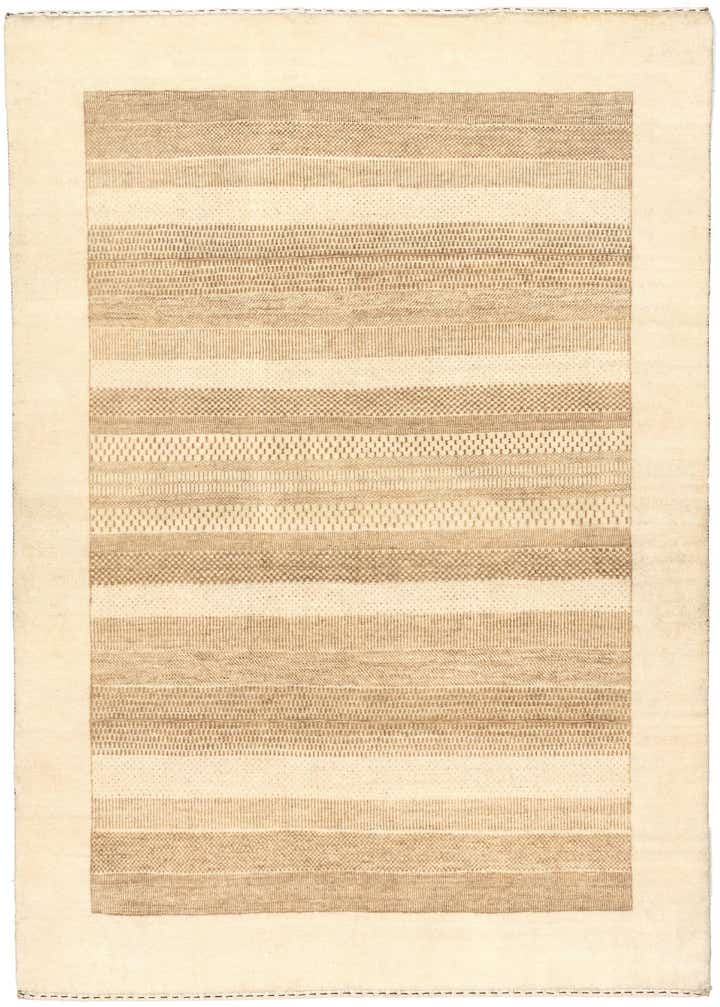4' 10 x 6' 10 Hand Knotted Gabbeh Wool Rug