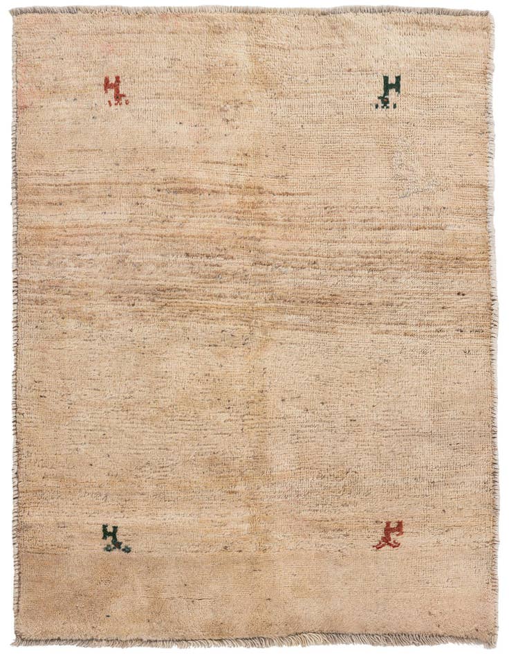Detail image of 3' 4 x 4' 8 Hand Knotted Gabbeh Wool Rug