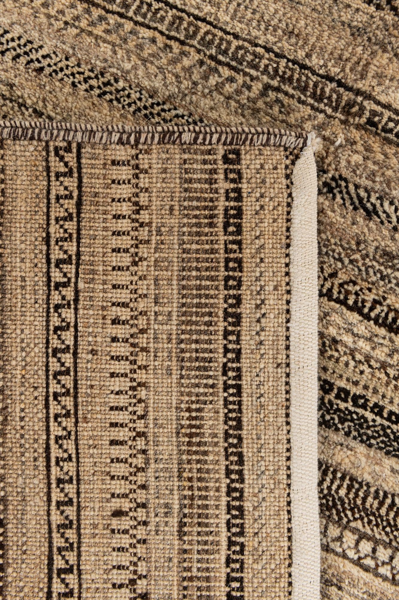 5' 6 x 8' 3 Hand Knotted Gabbeh Wool Rug