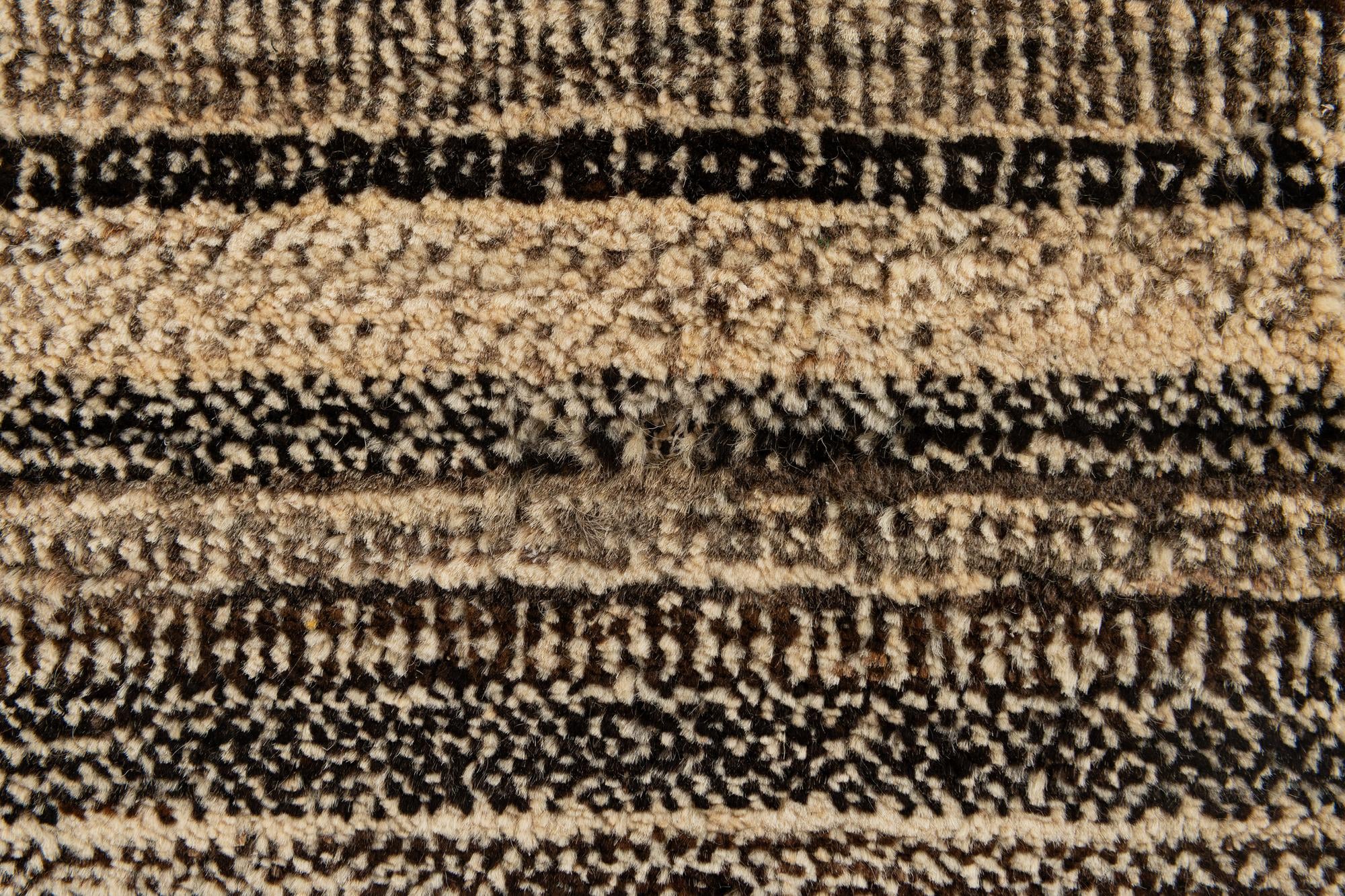 5' 6 x 8' 3 Hand Knotted Gabbeh Wool Rug