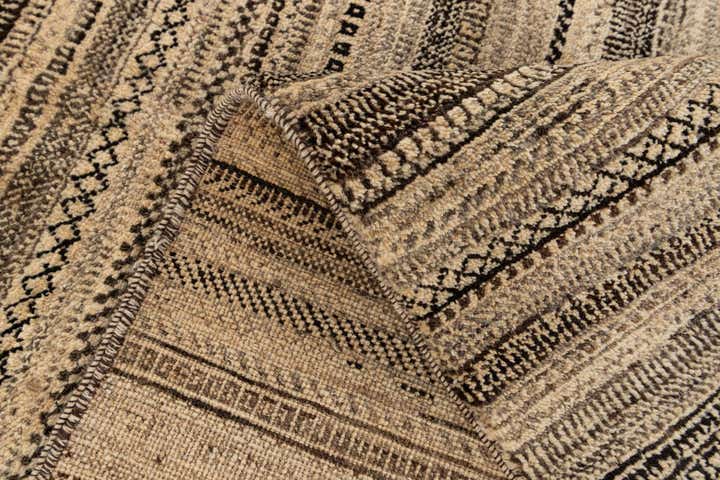5' 6 x 8' 3 Hand Knotted Gabbeh Wool Rug