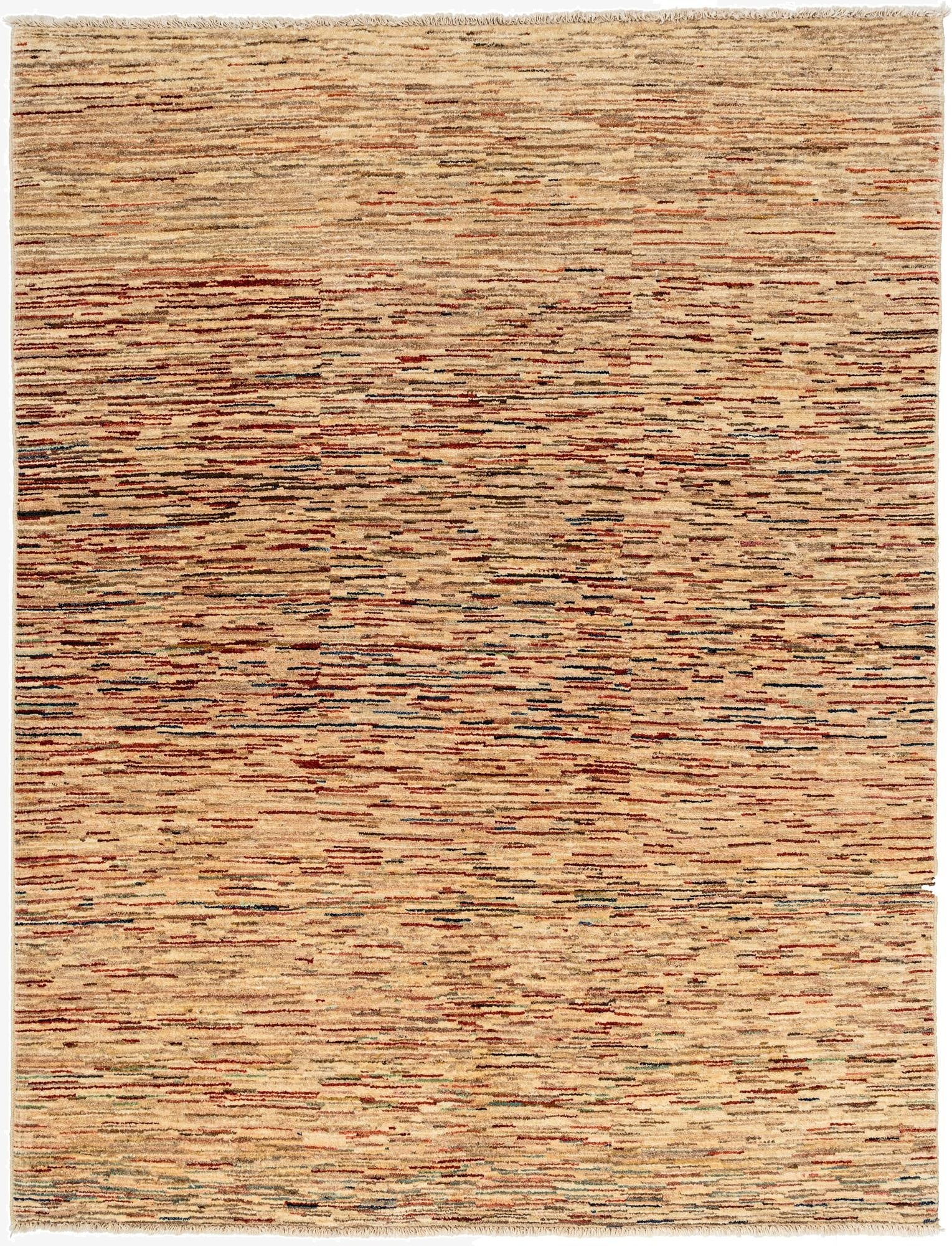 5' 1 x 6' 8  Hand Knotted Gabbeh Wool Rug
