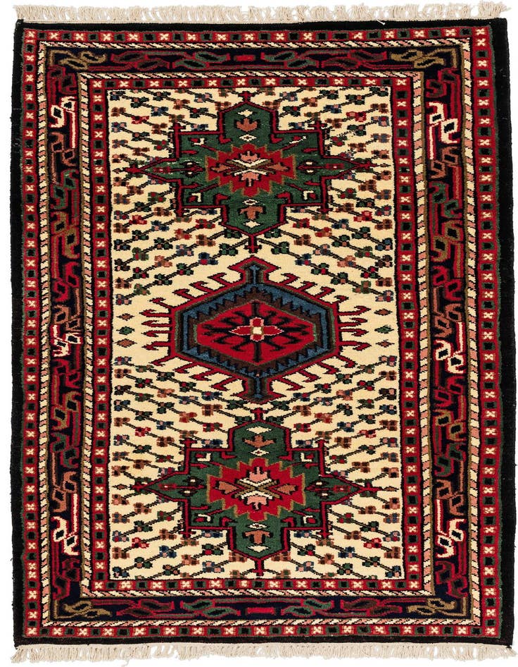 Detail image of 3' 4 x 6' 5 Hand Knotted Gharajeh Wool Rug