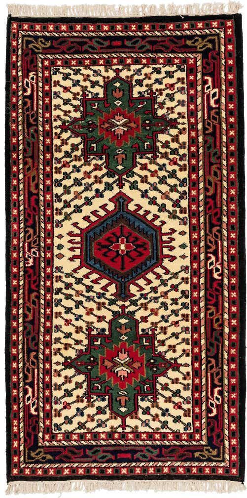 3' 4 x 6' 5 Hand Knotted Gharajeh Wool Rug