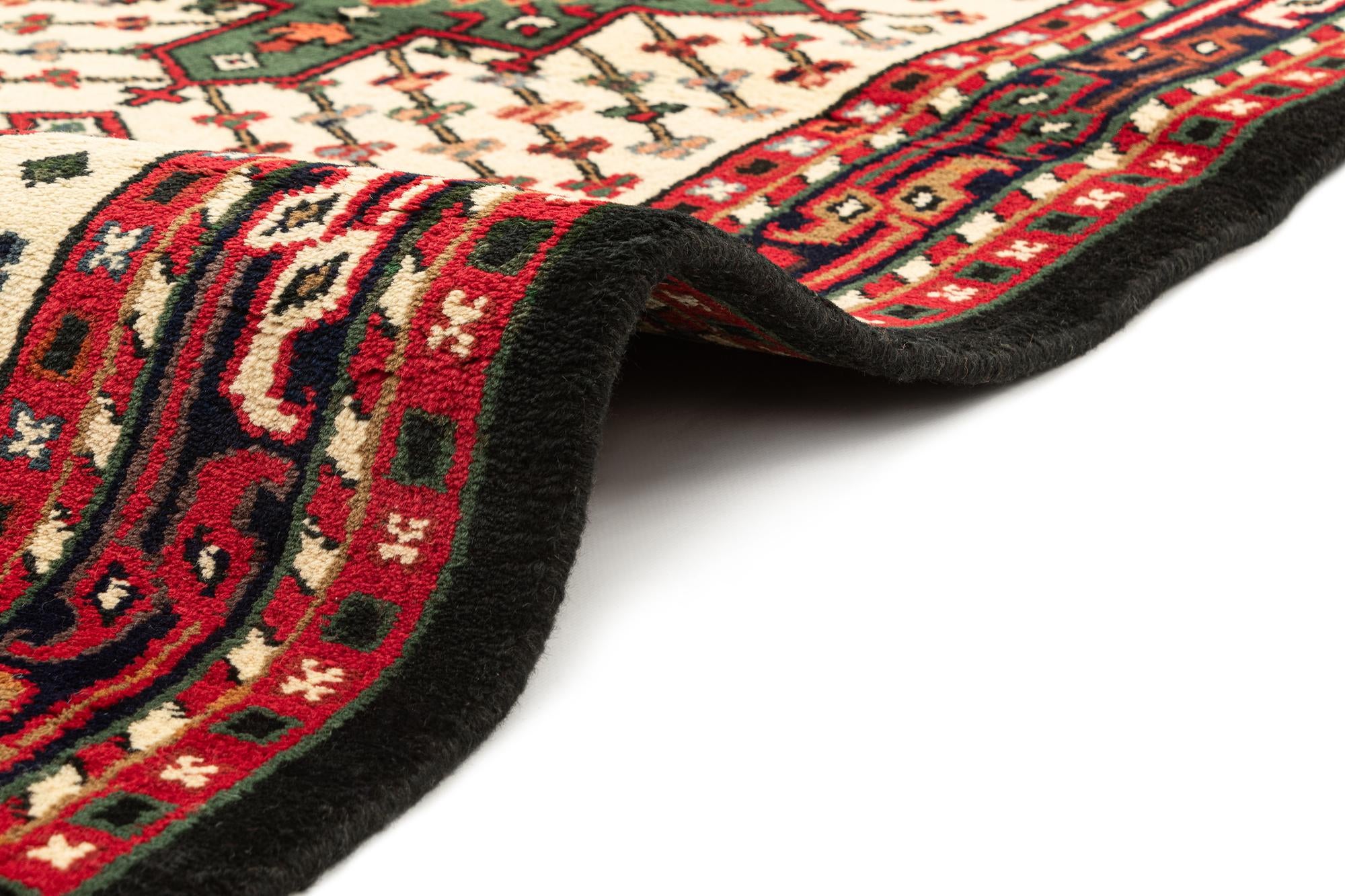 3' 6 x 6' 5 Hand Knotted Gharajeh Wool Rug