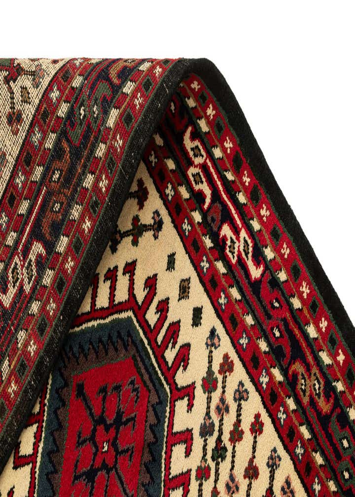 3' 6 x 6' 5 Hand Knotted Gharajeh Wool Rug