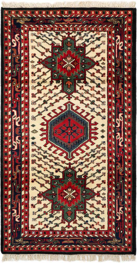 3' 6 x 6' 5 Hand Knotted Gharajeh Wool Rug