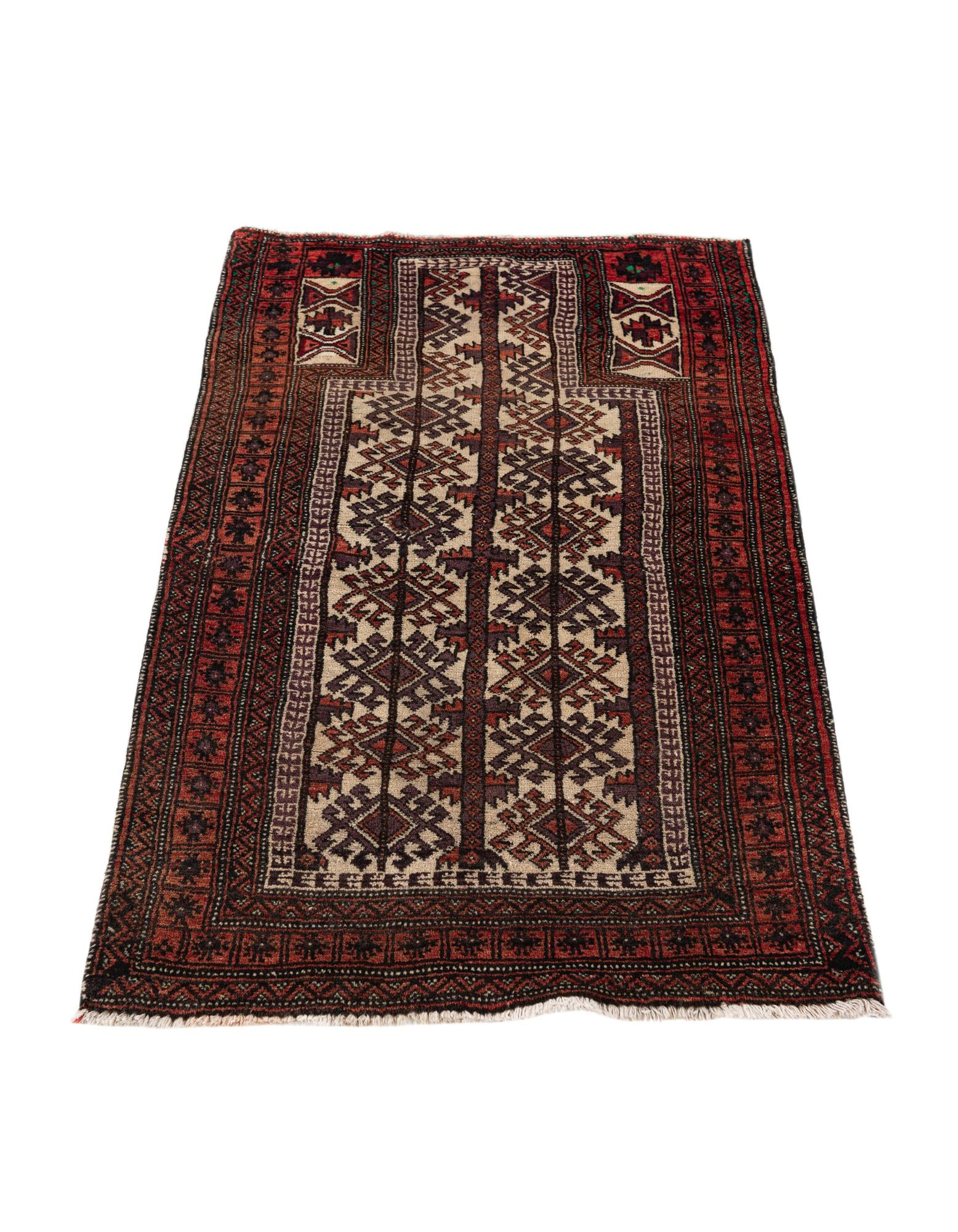 2' 5 x 4' 4 Hamedan Wool Rug