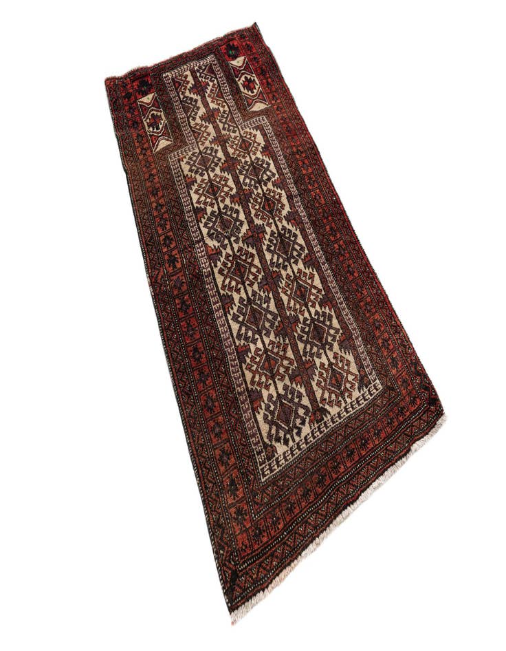 Detail image of 2' 5 x 4' 4 Hamedan Wool Rug