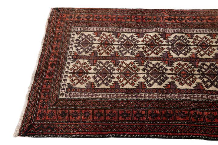 2' 5 x 4' 4 Hamedan Wool Rug