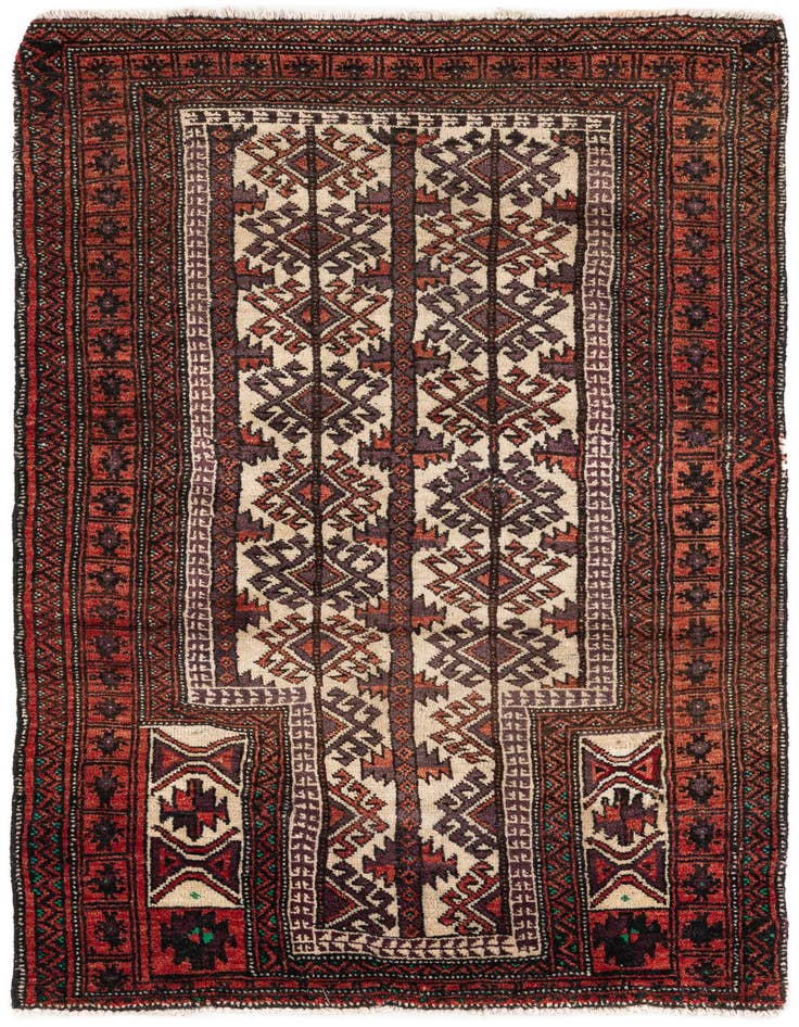 Detail image of 2' 5 x 4' 4 Hamedan Wool Rug