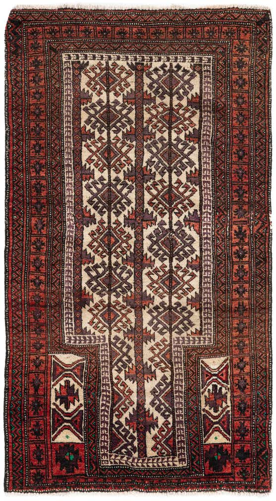 2' 5 x 4' 4 Hamedan Wool Rug