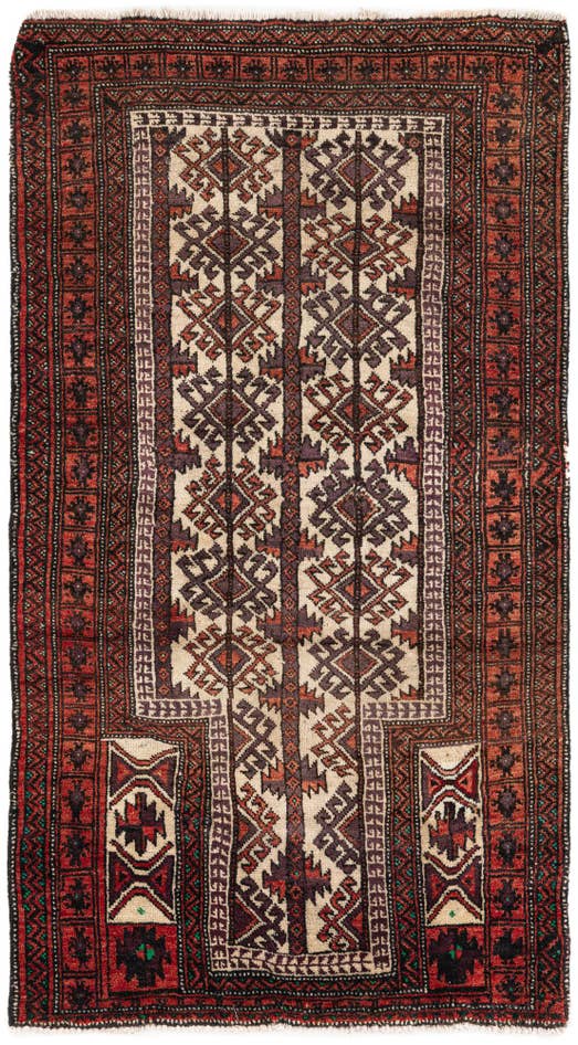 Detail image of 2' 5 x 4' 4 Hamedan Wool Rug
